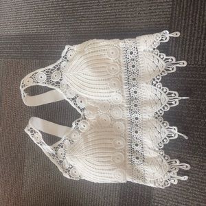 white crop top